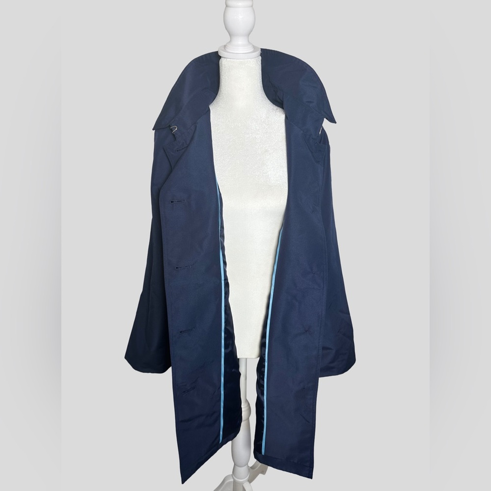 Draper James Navy Button-Front Trench Coat - Picture 5 of 12